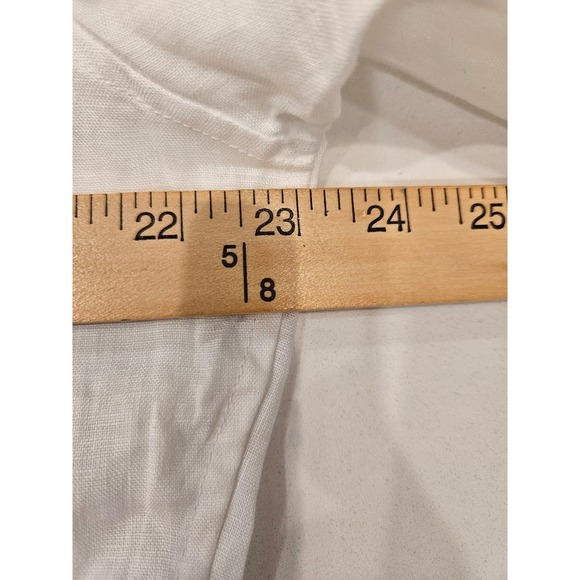 Kenny Flowers Island Classics 100% Linen Shirt Mens XL Short Sleeve White - Picture 12 of 13